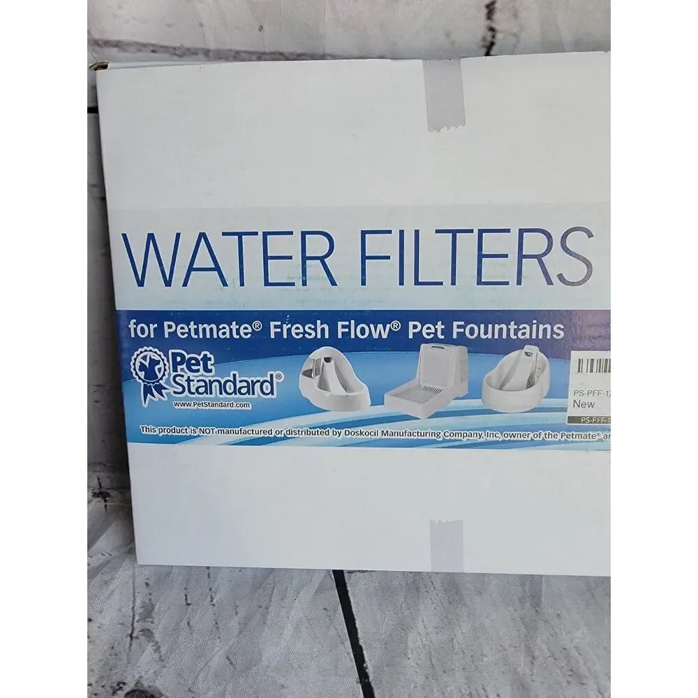 PET STANDARD Water Filters Petmate Fresh Flow Pet Fountains 12 Pack Filters New